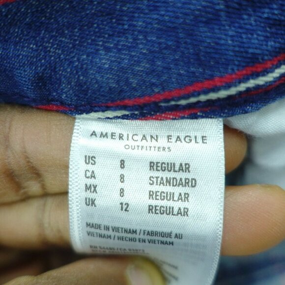 American Eagle Jean Stretch Women's Cotton Skirts  Hi Rise Mini SZ 8 - Picture 5 of 5